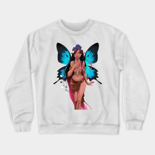 Portrait of a beautiful fairy Crewneck Sweatshirt